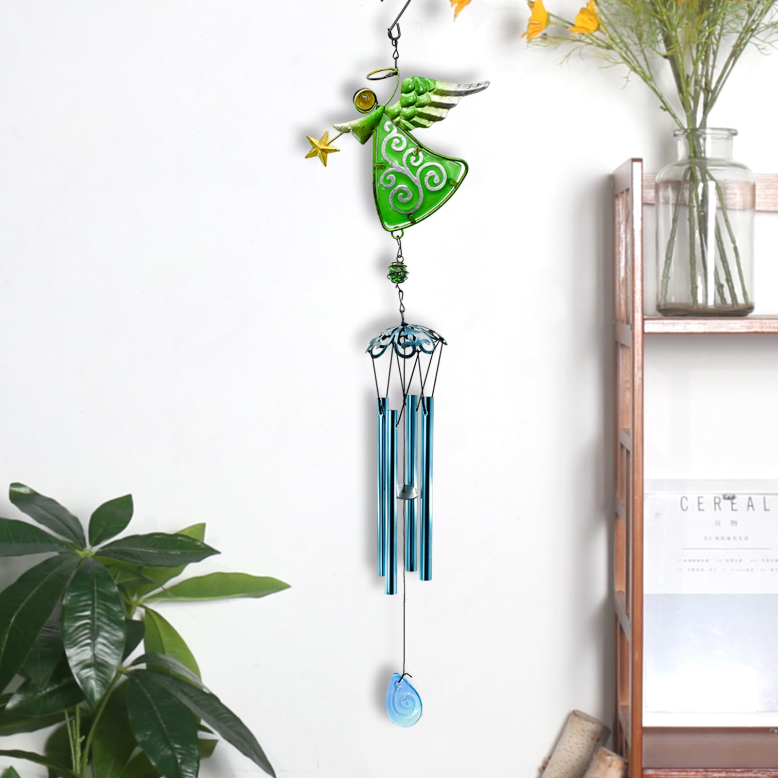 Amazon.co.jp: MrMrKura ウインドチャイム 天使風鈴 金属 玄関 吊り